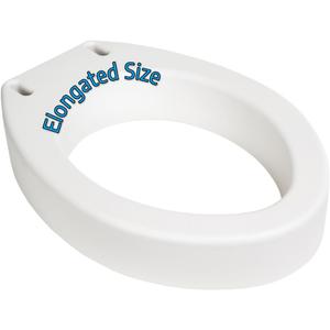 Essential Medical Supply Toilet Seat Riser for Elongated Bowl with 3.5" Rise - 19 x 14 x 3.5 Inch, Elevating and Raising Toilet Seat for Seniors, Adults and The Elderly with 300lb Weight Capacity