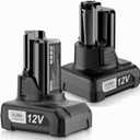 Upgrade2Pack 6.0Ah Replace Battery for Bosch 12V Batteries BAT414 Compatible with Bosch 12V max Lithium-Ion Tools and Chargers for Bosch 12 Volt Battery BAT420 GBA12V30 BAT411 BAT411A BAT412 BAT413