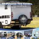Explore Land 28-29.75 inch Spare Tire Cover Fit Trailer, RV, SUV, Truck, Tough Tire Wheel Soft Cover, Compass