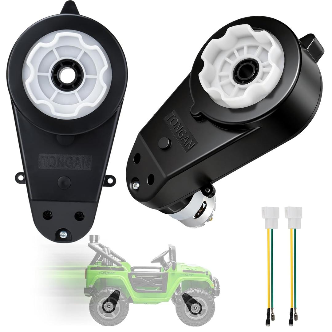 2 Pcs 24V Electric Powered Wheels Upgrade Motor Gearbox 24v RS555 High Speed Drive Engine Gearbox Motor Upgrade for Jeep Ride On