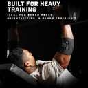 Gymreapers Elbow Compression Cuff for Weightlifting, Powerlifting – Support & Relief for Tendonitis, Stability, Tennis Elbow, Strength Training & Injury Recovery (Black, 9")