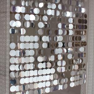 ECYC Ltd Sparkle Sequin Beaded Curtain Door String Curtains, PVC Sequin Bead Doorway Curtain Door Window Decor Room Divider Blind for Home Festivals Wedding Party Decorations (5 Strips, Silver)