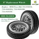 Parts Camp Front Drive Wheels MTD/Troy-Bilt 734-04018, 734-04018A, 734-04018B, 734-04018C lawnmower wheels (set of 2)
