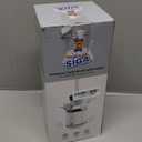 MR.SIGA Toilet Bowl Brush and Holder, Premium Quality, with Solid Handle and Durable Bristles for Bathroom Cleaning, White, 1 Pack (One Size)