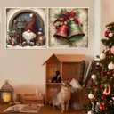 3 Pack Christmas Diamond Art Kits for Adults,Deer Gnome Bells Diamond Painting Kits for Adults,5D Full Drill DIY Diamond Dot Gem Art Kits Wall Home Decor Arts Craft 12X12 inch