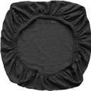 Stretchable Office Chair Cover,Chair Cushion Cover,Supplies Solid,Dining Room Seat Cover for Office,Dining Room,Kitchen,Hotel, Black