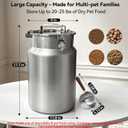 Newget 25 lb Stainless Steel Airtight Dog Food Storage Container with Scoop, Small