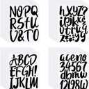 Outus 576 Pieces 8 Sheets Letters Stickers Self Adhesive Vinyl Letter Alphabet Number Stickers Mailbox Numbers Sticker, Decals for Classroom Decor, Sign, Door(Black, 4 Inch)