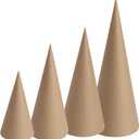 TFTAFAN Paper Mache Cones Brown Craft Cones Open Bottom Cardboard Craft Cones for Halloween Christmas Valentine's Day DIY Gnomes Ornament Christmas Cone Tree Decorations (8)