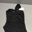 REORIA Womens Sexy One Shoulder Asymmetrical Leopard Print Mesh Ruched Backless Going Out Bodysuits Tops S