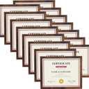 Giftgarden 8.5x11 Picture Frame Set of 15, Rustic