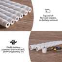 White Flameless Taper Candles with Remote, Spiral Candles Battery Operated, Flickering LED Wax Candlesticks Set of 6