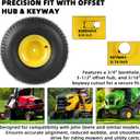 AR-PRO 20x8.00-8 Rear Tire and Wheel Assembly, 4-Ply Tubeless Turf Tire with 3/4" Borehole, 3.5" Offset Hub, 3/16" Keyway Compatible with John Deere Riding Lawn Mowers & Garden Tractors
