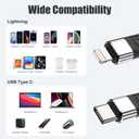 Short USB C to Lightning Cable, [MFi Certified-13.5cm] 30W Fast Charging for 14 Pro/14/13/13 Pro/12 Pro Max/12/11/11 Pro/X/XS, AirPods, iPad Pro Air Mini, MacBook (Not Work with DAC)- Black