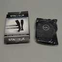 Physix Gear Compression Socks 20-30 mmHg - Men & Women - Running, Nurses, Shin Splints, Flight, Travel (Black/Grey) L/XL