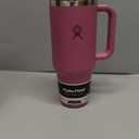 Hydro Flask Travel Tumbler with Handle, Lid and Straw - Insulated Stainless Steel in 40 Oz Reef Pink