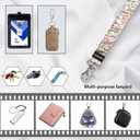 Lanyardio Stretchy Scrunchie Lanyard for ID Badges Keys, Cute Teacher Lanyard for Women with 2 Card Holders 19.24 Inch