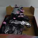 Gonex Inline Skates for Girls Boys Kids, Adjustable Skates Outdoor Blades Inline Roller Skates for Children Teens Women with Light Up Wheels for Indoor Outdoor Backyard Skating (M - Big Kids (1Y-4Y), A-Pink)