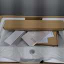 Lordear Wall Mounted Bathroom Sink with Towel Rack - 21 x 12 Inch Modern White Wall Hung Sink for Small Bathrooms, Rectangular One Hole Porcelain Vanity Sinks