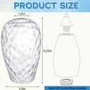 Teenyyou 1 Set Oval Glass Lamp Shade 9.25" High x 5.9" Diameter Glass Pendant Light Fixtures Lampshade Replacement Compatible with E26 for Kitchen Island Ceiling Pendant (Transparent Hammer Pattern)