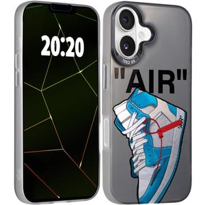 Cool Luxury Phone Case for iPhone 16 Case for Boys,Men Classic Sneaker Design,Aesthetic Street Shockproof Designer Cases Compatible with iPhone 16