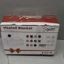 Homemate Electric Blanket Heated Throw - 50x60 Ultra Soft Cozy Flannel Heating Blanket with 10 Fast Heat Levels 8 Hours Auto Off Over-Heated Protection ETL Certification Keep Warm in Home Office (Red-black)