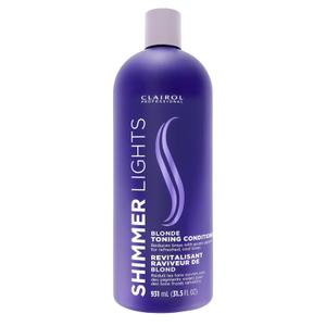 Clairol Professional Shimmer Lights Purple Conditioner | Neutralizes Brass & Yellow Tones | For Blonde, Silver, Gray & Highlighted Hair 31.5 Fl Oz (Pack of 1)