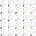 25 Pack Dimmable G40 Led Replacement Light Bulbs, E12 Screw Base Waterproof LED Globe Bulbs Light for Indoor Outdoor String Lights, Patio Cafe Dcor, Not Solar