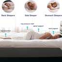Dual Layer 5 Inch Goose Feather Mattress Topper Twin Size, 4 Inch Goose Feather Plus 1 Inch Down Alternative Pillow Top, Medium Firm Featherbed with Adjustable Straps(39"x75", Wavy)