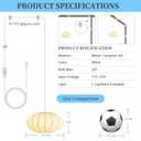 23.6in Large Plug in Lantern Pendant Light,Imitation Silk Hanging Light