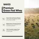 NAKED Vanilla Whey Protein Powder - All Natural Grass Fed Whey Protein Powder, Vanilla Flavor, Organic Coconut Sugar, 5Lb Bulk, GMO-Free, Soy Free, Gluten Free - 61 Servings