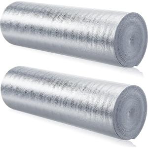 2 Rolls: 48x10' Reflective Insulation Roll Foam Core Radiant Barrier Garage Door