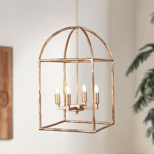 Modern Industrial Forged-Iron Pendant Light-Brass,Hand-Forged Finish Durable,Adjustable Height,Modern Hanging Light Fixtures,Modern Hanging Lights