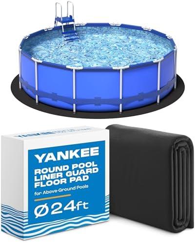 Yankee Pool Liner Pad, 24 Ft Round Pool Liner Pad, Puncture Proof Mat, Above Ground Pool Liner Protector Against Tearing, Grass, Under Pad to Prolong Swimming Pool Liner Life