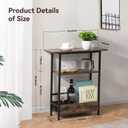 Narrow Side Table for Small Spaces, 3-Tier Small End Table with Storage Shelf and Magazine Holder, Slim and Skinny Nightstand for Bedroom, Living Room Sofa Table for Space Saving, Brown, 22 x 7.8 x 26.5 inches