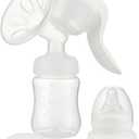 Manual Breast Pump for Breastfeeding  Soft Silicone, BPA-Free, Comfortable & Quiet | Easy to Clean | Complete Bottle & Nipple Set