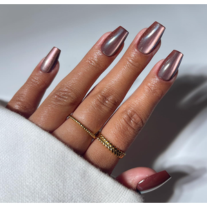Glamnetic Press On Nails - Short Almond Fake Nails with Tropical 3D Nail Art | Salon Quality Vacation Nails | Sunset Tide |15 Sizes - 30 Nail Kit with Glue