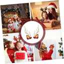 1pair Glowing Reindeer Horn Hair Clips Festive Antler Hairpins for Christmas Cosplay Holiday Parties Unique Branch Design for Boys and Girls Adults