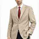 COCONUT GROVE jacket blazer sport coat 100% silk business three button beige 48L