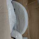 2PCS Dining Chair, White Iron Bracket Backless Seat Height 40cm Bedroom(B)