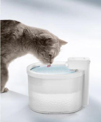 VIMALIFE Cat Dog Water Fountain, 3L/101oz Christmas Gifts for Dogs & Cats Automatic Water Dispenser, Food Grade Pet Drinking Fountain with Filter System, Quiet & Easy Clean, White