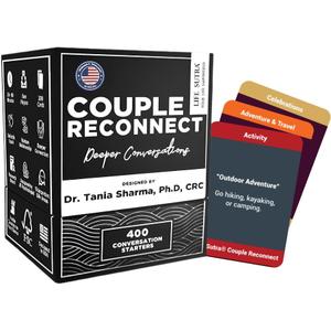 Life Sutra Couple Reconnect Card Game, 400 Therapy-Inspired Conversation Cards to Rebuild Trust & Deepen Intimacy - For Married/Matured Couples, Date Nights, Anniversaries & Christmas Stocking Stuffer