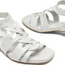 Women's Heels Chunky Heeled Sandals for Women, Summer Block Low Heels Ankle Strappy Square Open Toe Dressy Wedding Womens Sandals. (7.5, Beige 090)