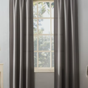 Mainstays Textured Solid Rod Pocket Curtain, Single Panel, Grey, 38"W x 84"L 2 Pack Grey And Light Grey