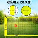VEVOR Portable Volleyball Net Set, Adjustable Height Steel Poles with PVC Volleyball Pump, Carrying Bag for Beach Backyard