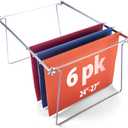 Officemate Hanging File Frame, Letter Size (Fits 2427), Adjustable Heavy-Duty Steel File Drawer Organizer for Desks, Cabinets & Shelves, Set of 6 (98620)
