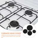 DOITOOL Gas Stove Burner Caps Replacement Kit 4 Pieces 3.93 Inch Fire Covers for Stove Burner Heads Even Heating Gas Hob Covers Kitchen Accessories