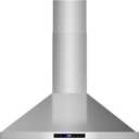 COSMO COS-63175S 30 in. Vista Collection 380 CFM Ducted Wall Mount Range Hood, Touch Controls, LED Lights, Stainless Steel