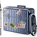 AirPods Pro 2 Case Cover, KOREDA Cute Funny Suitcase Design Hard Case for Airpods Pro 2nd Generation/1st Generation (2023/2022/2019) with Cleaner Kit, Blue