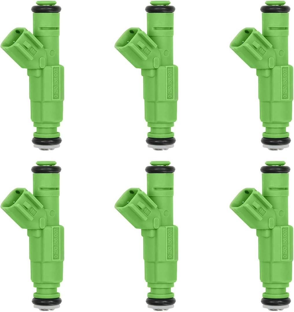 Fuel Injector 4 Holes 6Pcs | Replacement for 2001-2007 Chrysler Town & Country Voyager Dodge Caravan Grand Caravan 3.3L V6 | Replace# 0280156007, 812-12141, 04861454AA